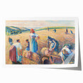 Extra large rolled print of Camille Pissarro's floral artwork in muted greens and blues.
