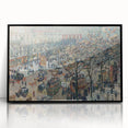 Large abstract wall art featuring a mid-century modernist style with pastel shades on a framed acrylic.