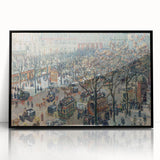 Large abstract wall art featuring a mid-century modernist style with pastel shades on a framed acrylic.