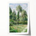 Rolled print of a Camille Pissarro-inspired floral art piece in pastel shades.