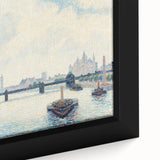 Extra large framed canvas featuring a close-up of a textured, colorful Camille Pissarro-inspired impressionist painting.