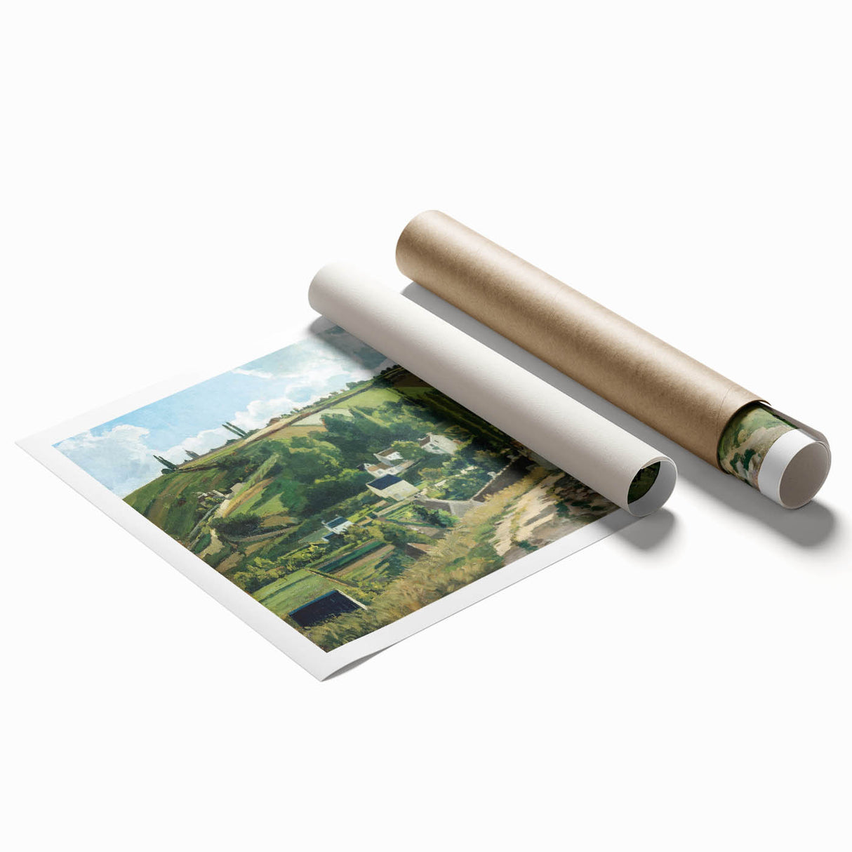 Extra large rolled print of Camille Pissarro's floral artwork in soft pastel shades, ideal for classy bathroom wall art.