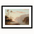 Colorful abstract art print of a textured scene by Camille Pissarro in a black frame, ideal for living room decor.
