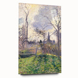 Large acrylic print of Camille Pissarro's impressionist artwork, featuring soft pastel shades.