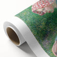 Art deco poster featuring a serene landscape in soft green and blue tones, on rolled canvas, ideal for nursery wall art.