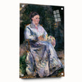 Acrylic print of Camille Pissarro's impressionist artwork in pastel shades, ideal for dining room decor.