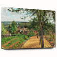 Acrylic print of Camille Pissarro's impressionist artwork with muted earth tones, ideal for bedroom or dining room decor.
