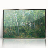 Mid-century modernist art by Camille Pissarro, featuring muted earth tones on a framed acrylic, ideal for nursery wall art.