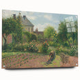 Acrylic print of Camille Pissarro's impressionist artwork featuring soft earth tones, ideal for bedroom or dining room decor.