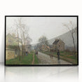 Large abstract wall art by Camille Pissarro featuring mid-century modernist style with vibrant colors on framed acrylic.