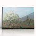 Large abstract wall art by Camille Pissarro, featuring mid-century modernist design in muted earth tones.