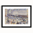 Extra large abstract art print featuring colorful, textured brushstrokes on a black framed canvas.