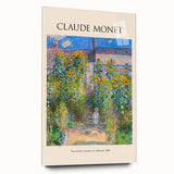 Large abstract wall art by Claude Monet with soft blue and green hues on acrylic glass.
