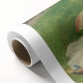 Art Deco-style poster of a Claude Monet painting on rolled canvas, featuring soft pastel colors, ideal for nursery wall art.