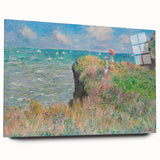 Acrylic print of a Claude Monet impressionist painting, featuring soft pastel colors, ideal for bedroom or dining room art.
