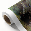 Art Deco-style poster of Claude Monet's artwork on rolled canvas, featuring soft pastel colors, ideal for nursery wall art.