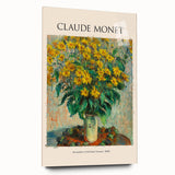 Large acrylic print of a Claude Monet landscape with soft blue and green hues, ideal for bedroom or dining room art.