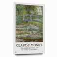 Acrylic print of Claude Monet's impressionistic landscape in soft blue and green tones.