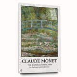 Acrylic print of Claude Monet's impressionistic landscape in soft blue and green tones.