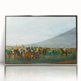 Edgar Degas-inspired mid-century modernist art on a framed acrylic, featuring soft pastel tones, ideal for nursery wall art.