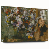 Edgar Degas impressionist painting on acrylic glass, featuring dancers in soft pastel shades.