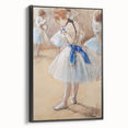 Black and white framed canvas depicting Edgar Degas's landscape artwork, ideal for bedroom wall decor.