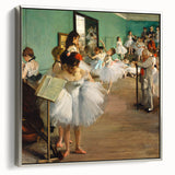 Landscape art painting depicting a colorful vintage scene on a black framed canvas, ideal for enhancing living room decor.