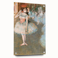 Acrylic print of Edgar Degas' dancers in soft pastel shades, ideal for bedroom or dining room decor.