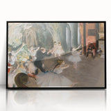 Large abstract wall art depicting a mid-century modernist style, featuring muted earthy tones on a framed acrylic.