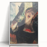 Edgar Degas-inspired framed acrylic art in art deco style, featuring soft pastel colors, ideal for nursery wall art.