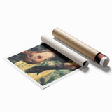 Extra large rolled print of Edgar Degas' floral art in pastel shades.