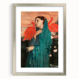 Textured abstract art print of dancers, muted pastel shades, framed in silver, suitable for bedroom wall decor.