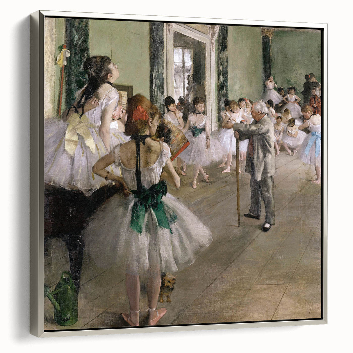 Vintage poster art of a colorful landscape painting, displayed in a black frame, ideal for enhancing a living room decor.