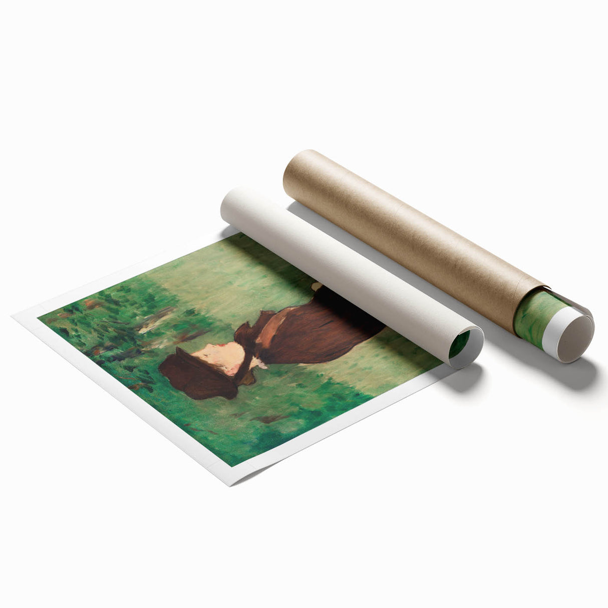 Extra large rolled print of Edouard Manet's floral art, featuring soft pastel shades, ideal for classy bathroom wall art.