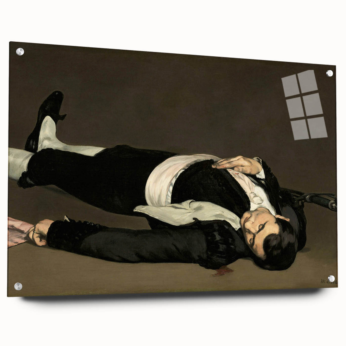 Acrylic print of Edouard Manet's artwork, featuring soft pastel hues and impressionist style.