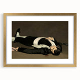 Extra large abstract art print featuring textured strokes of black and gray, framed in gold, ideal for living room decor.