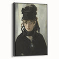 Black and white vintage poster art of a landscape painting on framed canvas, ideal for bedroom decor.