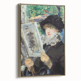 Framed canvas of Edouard Manet's landscape painting in muted colors, ideal for bedroom wall art.