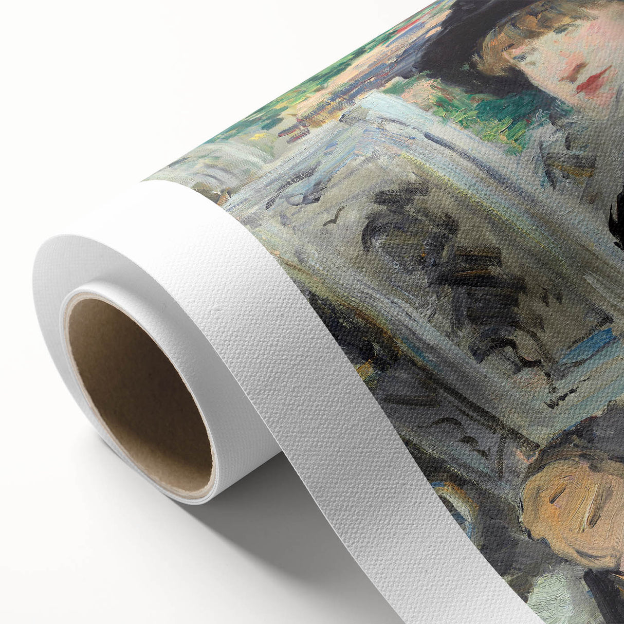 Art Deco-style poster of an Edouard Manet painting on rolled canvas.
