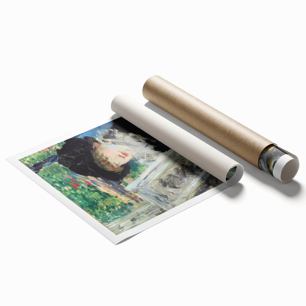 Extra large rolled print of Edouard Manet's floral artwork in pastel shades.