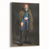 Edouard Manet vintage landscape painting on black framed canvas, ideal for bedroom wall art.