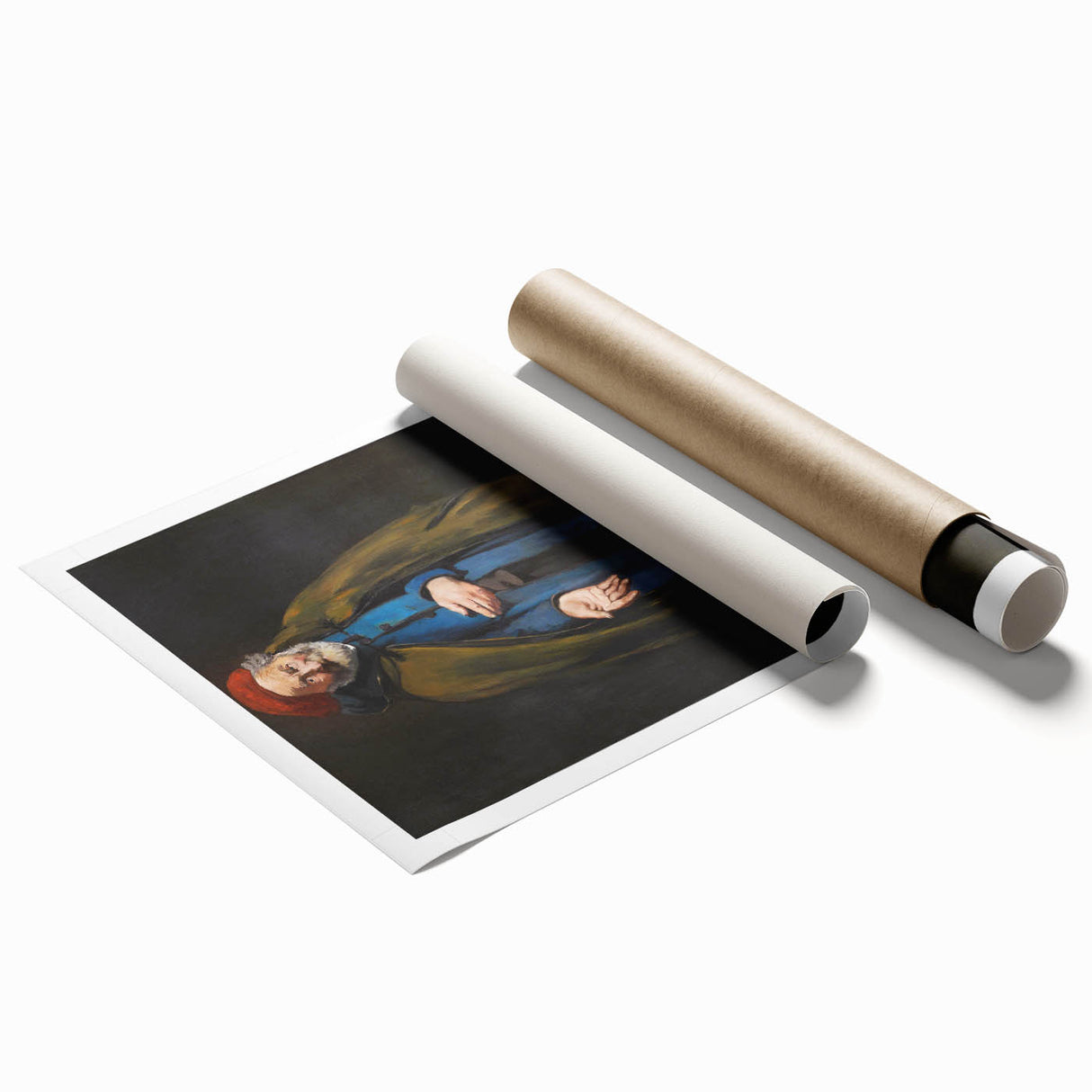 Extra large rolled print of Edouard Manet's floral art, featuring soft pastel colors, ideal for classy bathroom wall art.