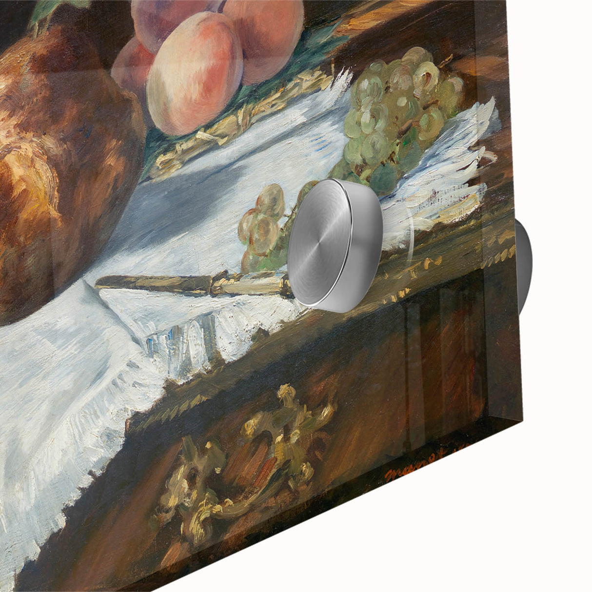 Large abstract wall art by Édouard Manet in mid-century modernist style, featuring bold brushstrokes on acrylic glass.