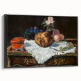 Black and white framed canvas of Edouard Manet's landscape painting, ideal for bedroom wall art.
