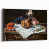 Black and white framed canvas of Edouard Manet's landscape painting, ideal for bedroom wall art.