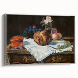 Vintage poster art featuring a colorful landscape painting on a framed canvas, ideal for adding a vintage touch to any room.