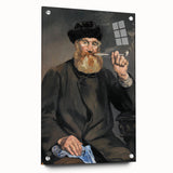 Side view of an Edouard Manet acrylic print featuring a naturalistic scene, ideal for dining room decor.