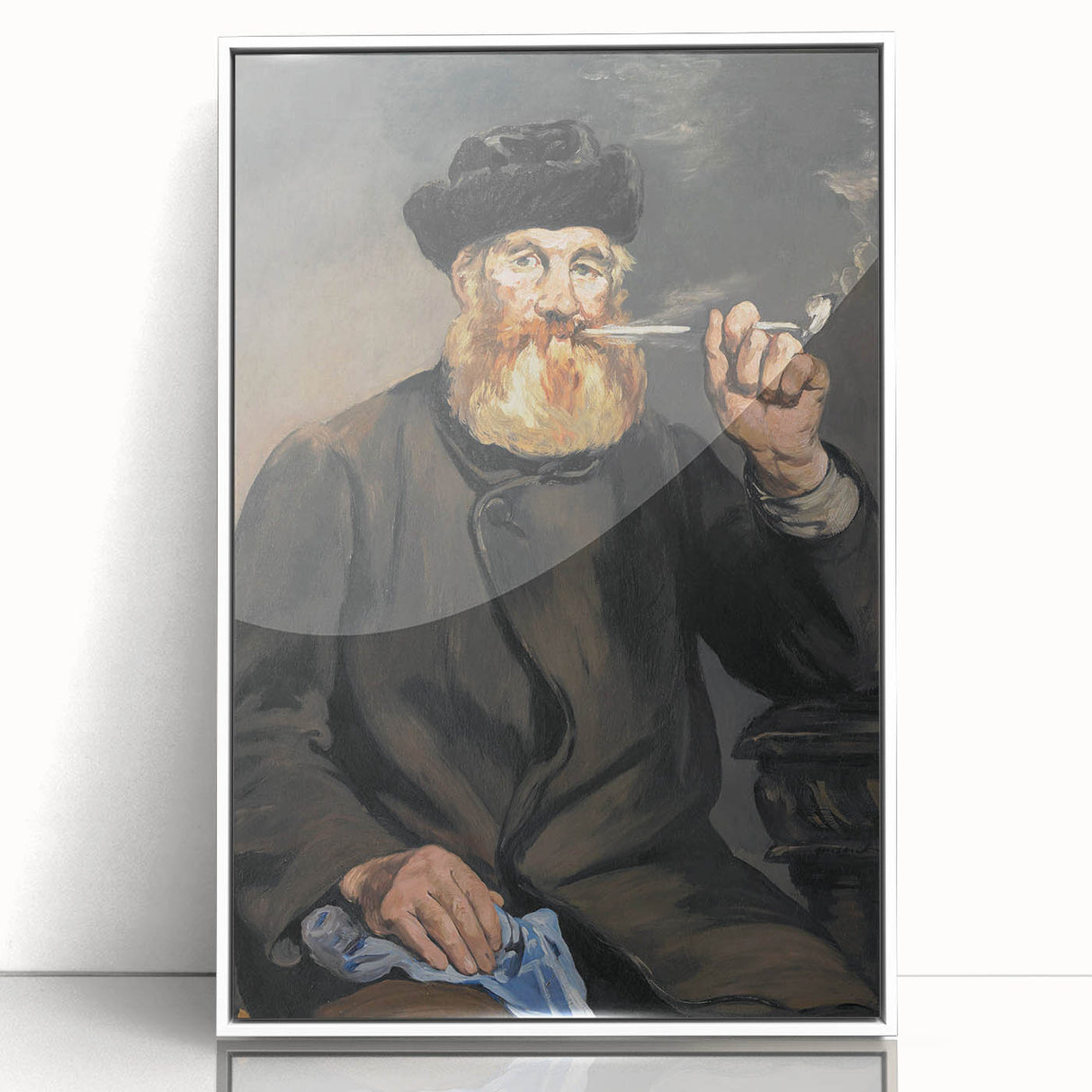 Edouard Manet-inspired modern art wall decor featuring muted color palette, framed acrylic, ideal for nursery or living room.