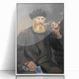 Edouard Manet-inspired modern art wall decor featuring muted color palette, framed acrylic, ideal for nursery or living room.