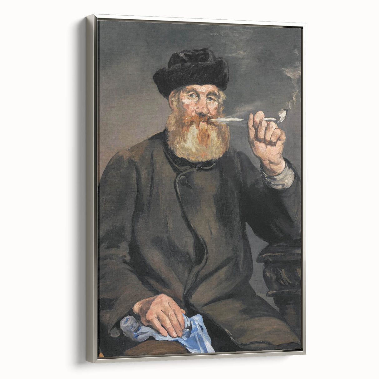 Framed canvas featuring a vintage poster of a colorful landscape painting, ideal for enhancing a living room or study.